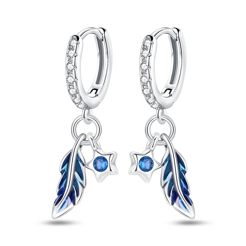 Orecchini a Cerchio in Argento 925 Sterling con Zirconi | Creole Brillanti