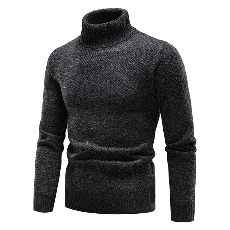 Herren Rollkragen Fleece Pullover Sweatshirt Pulli Sweater Shirt Langarmshirt