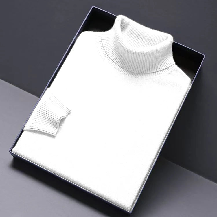 Herren Rollkragen Pullover Sweatshirt Leichter Pulli Sweater Shirt Langarmshirt