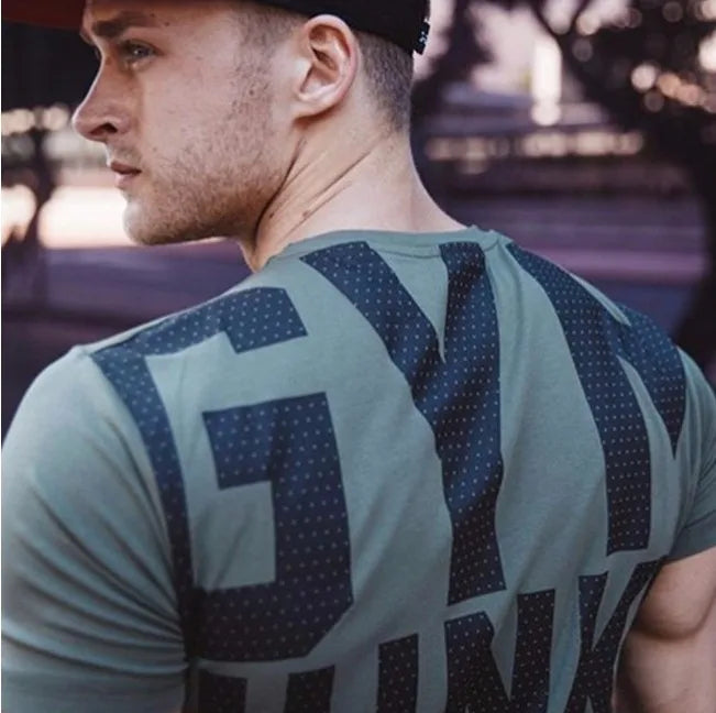 Männer Mode T Shirt Männer Tops Sommer Fitness Bodybuilding Kleidung Muscle Männlichen Shirts Baumwolle Slim Fit Tees
