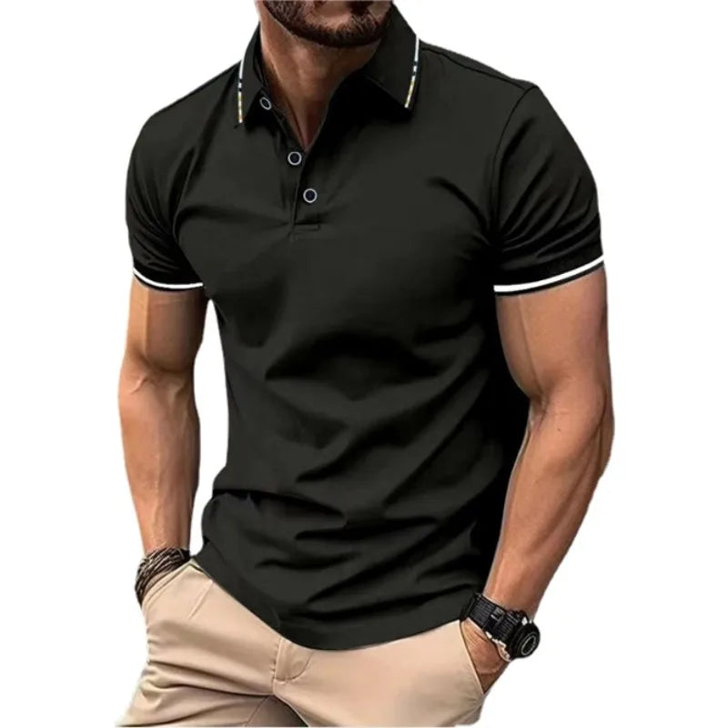 Herren Poloshirt POLO Shirt T-Shirt Kurzarm Zipper Hemd Fashion Polohemd Top NEU