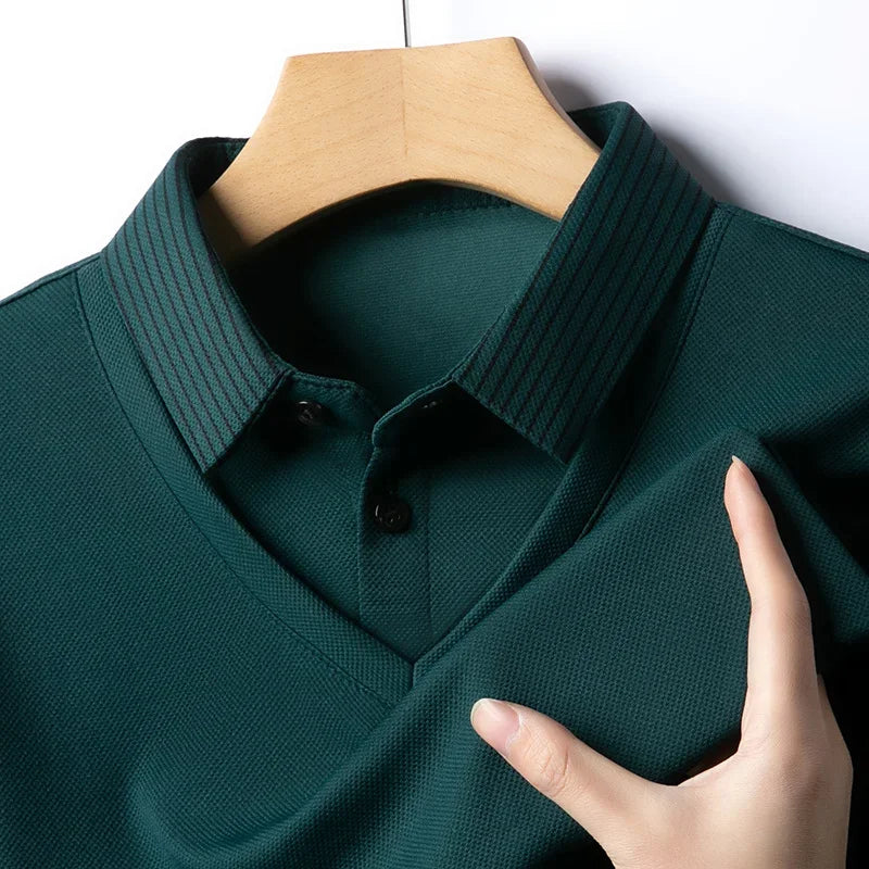 Herren Poloshirt POLO Shirt T-Shirt Langarm Zipper Hemd Fashion Polohemd Top NEU