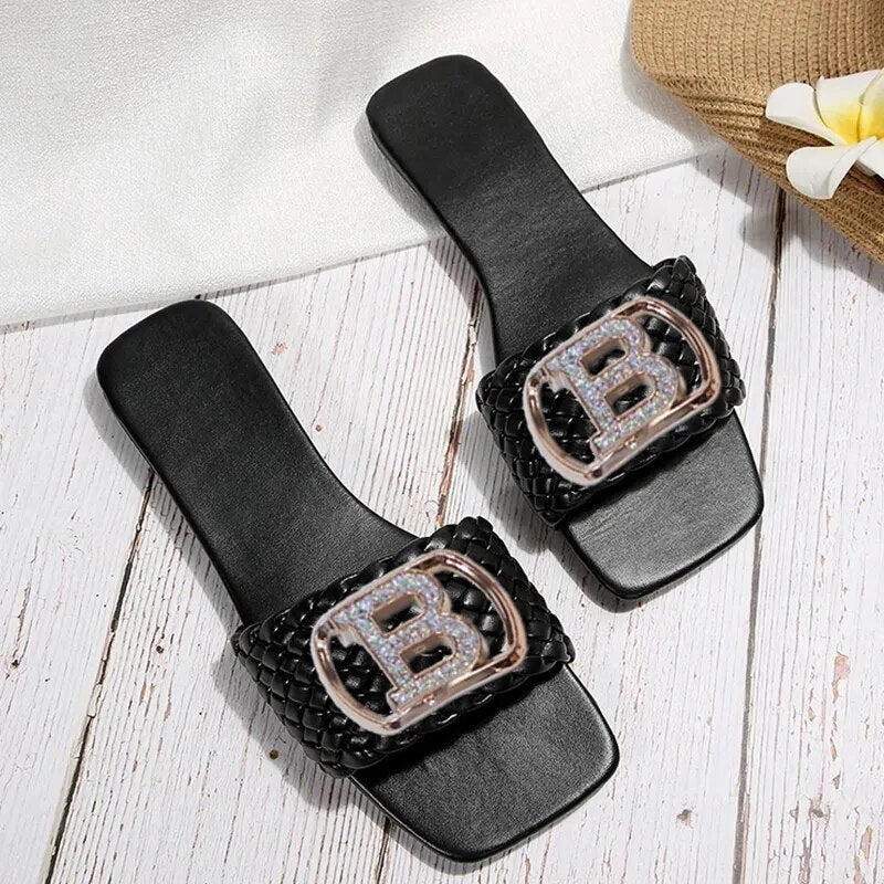 Damen Sandalen Latschen Frauen Hausschuhe Slider Flip Flops Sandaletten