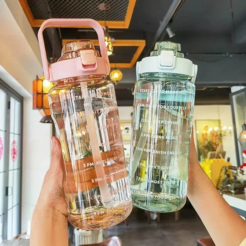 2L Trinkflasche Sportflasche Tritan Wasserflasche Getränkeflasche BPA-frei