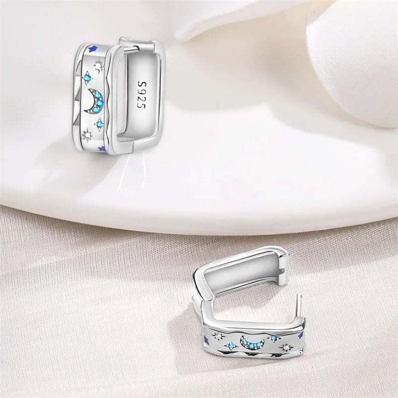 Creole Argento 925 Sterling Zirconi | Orecchini Eleganti Ipoallergenici Regalo