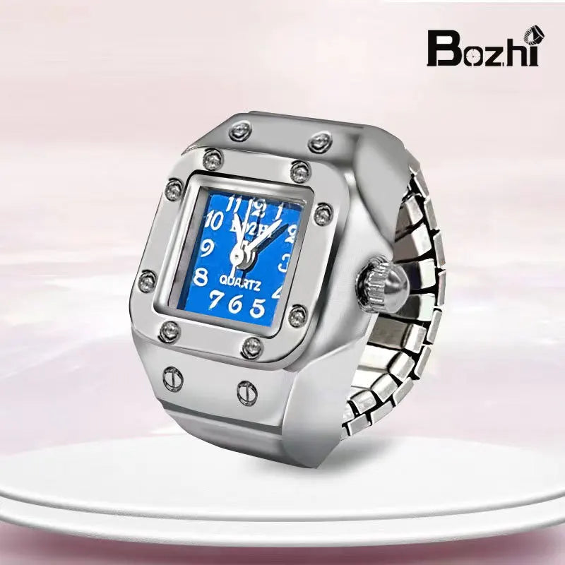 Fashion Fingeruhr Ringuhr Punk Finger Mini Uhr Quarzuhr Ring Herren Damen