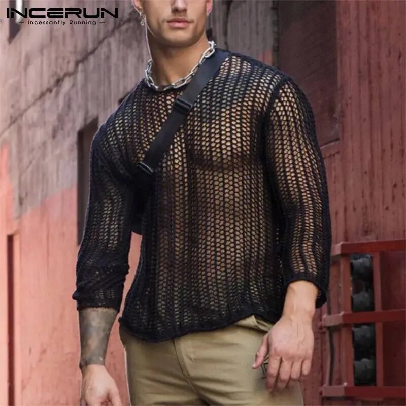 Fetisch Fashion Männer Sexy Bodysuits Herren Body Shirts Hemd Transparent Club