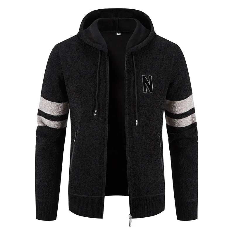 Herren Herbst Jacke Übergangsjacke Hoodie Sweatjacke Outdoor Zipper Sweater NEU