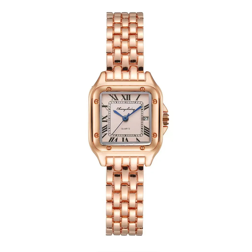 Damen Armbanduhr Armband Uhren Luxus Quarz Uhr Silber Gold Business Quarzuhr