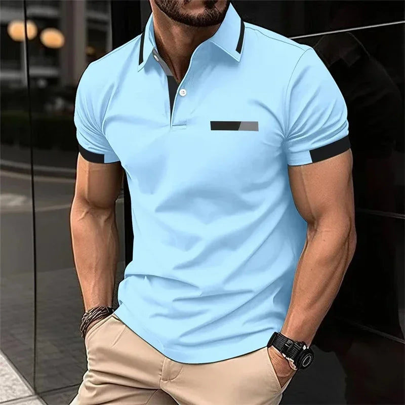 Herren Poloshirt POLO Shirt T-Shirt Kurzarm Hemd Fashion Polohemd Herrenmode Top
