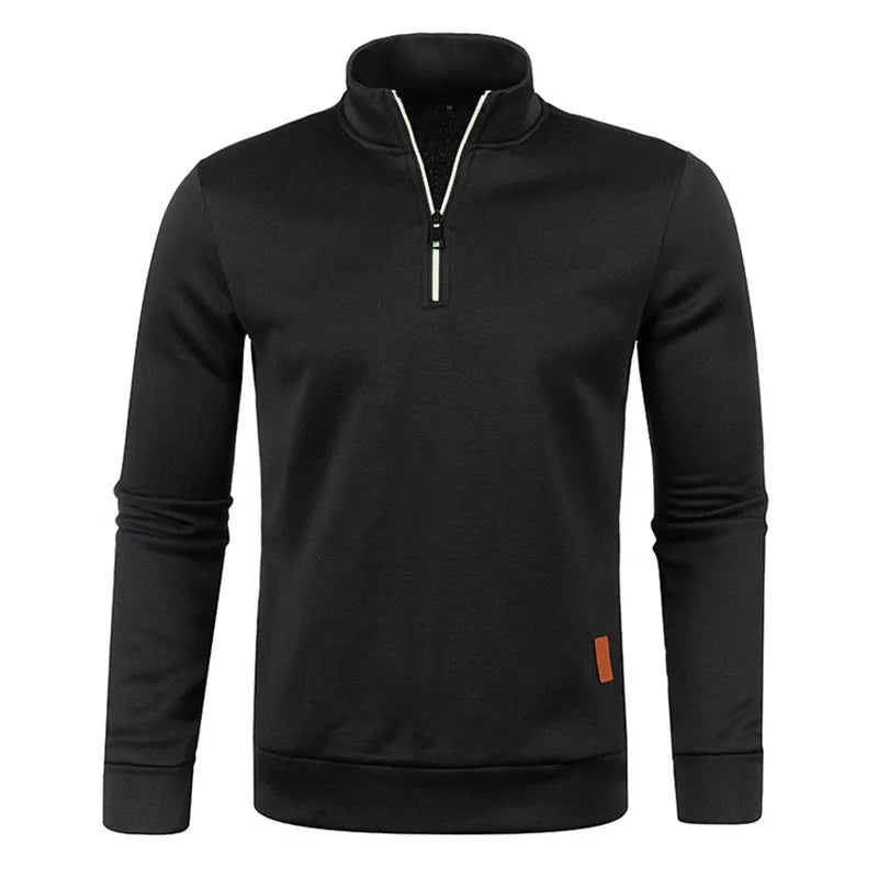 Herren Pullover Sweatshirt Troyer Pulli Sweater Stehkragen Zipper Langarmpulli