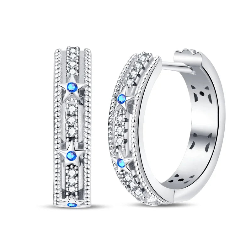 Creole Argento 925 Sterling Zirconi | Orecchini Eleganti Ipoallergenici Regalo