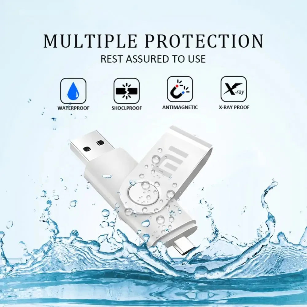 USB Stick 2TB 1TB USB-C Speicherstick Memorystick Flash Speicher Wasserdicht PC