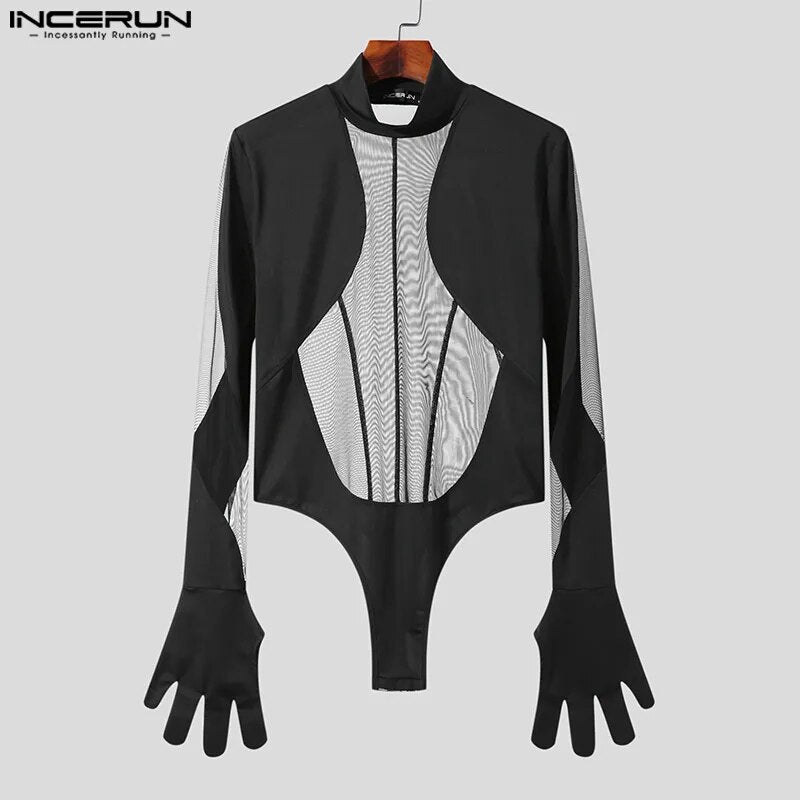 Fetisch Fashion Männer Sexy Bodysuits Herren Body Shirts Hemd Transparent Club