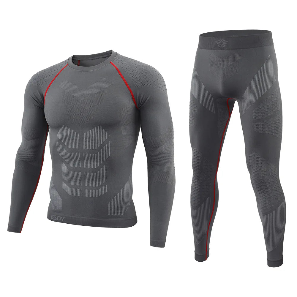 Nahtlose enge taktische Winter-Thermounterwäsche für Herren, Sportbekleidung, Funktion, atmungsaktiv, Training, Radfahren, Thermo, lange Unterhosen