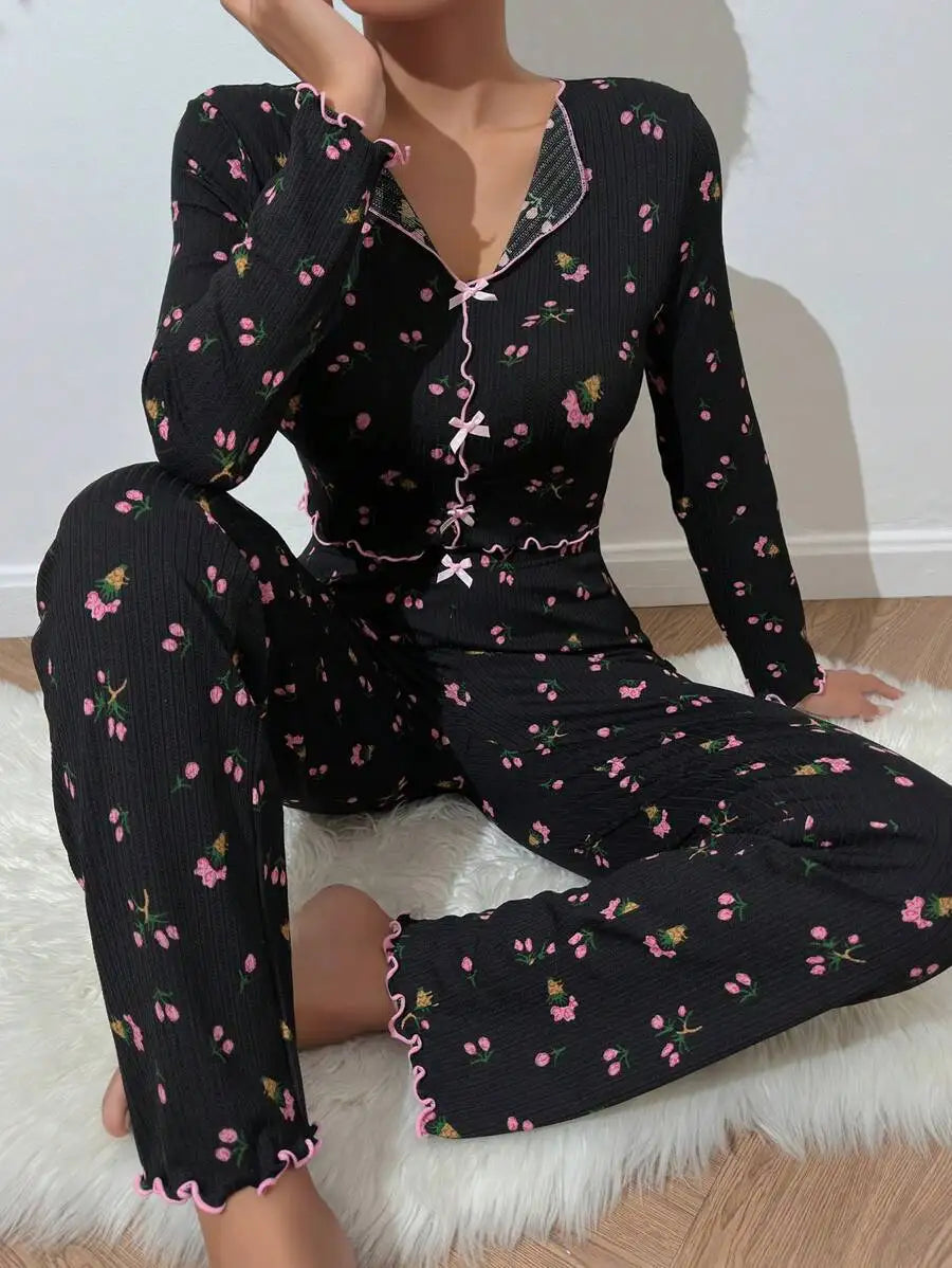 Pigiami da donna | L'intimo per la notte Camicia Completo da Casa in due pezzi