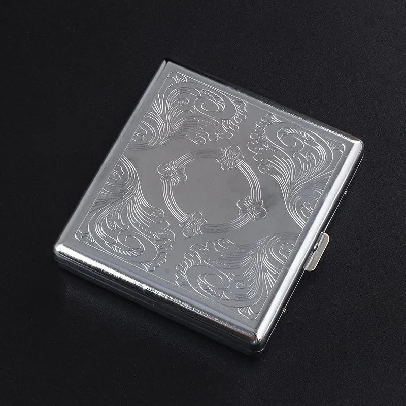 Zigarettenetui Mini Etui 20 Zigaretten Dose Metall Box Kunst Leder Tabakdose Neu