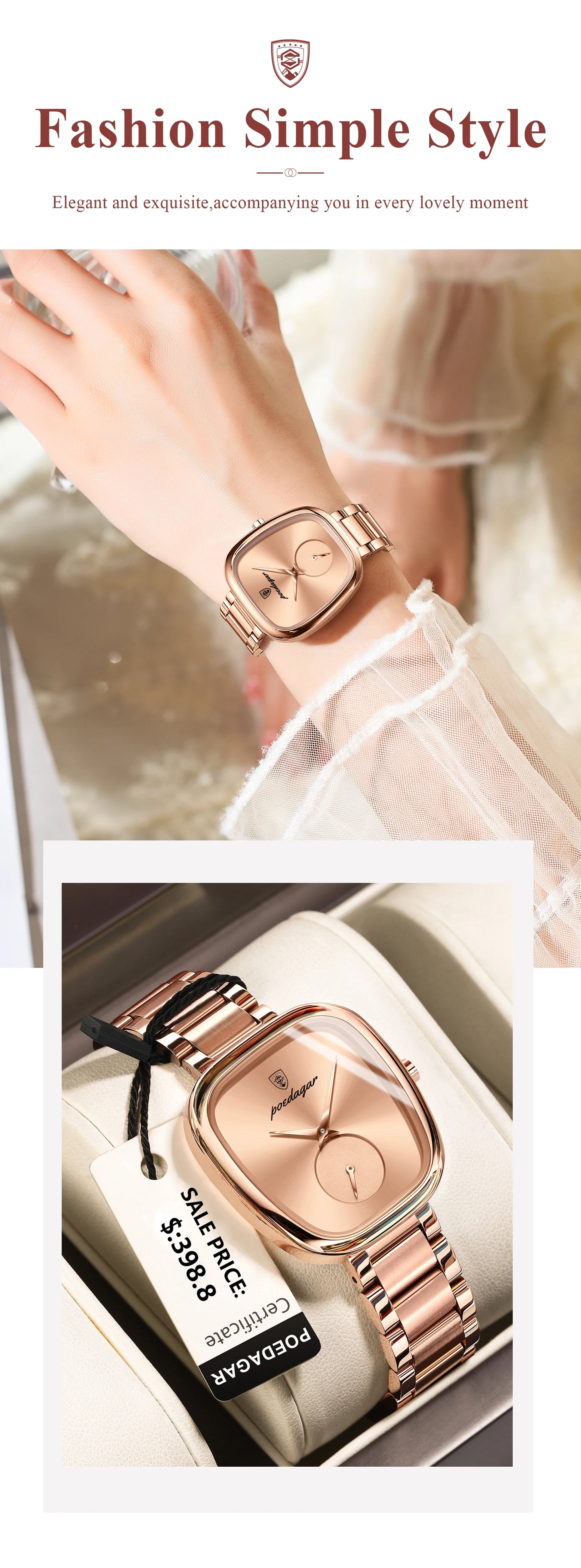 Damen Armbanduhr Armband Uhren Luxus Quarz Uhr Silber Gold Business Quarzuhr