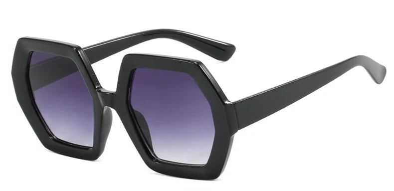 Damen Sonnenbrille Designer Luxus Brille Runde Übergröße Gläser Vintage UV400
