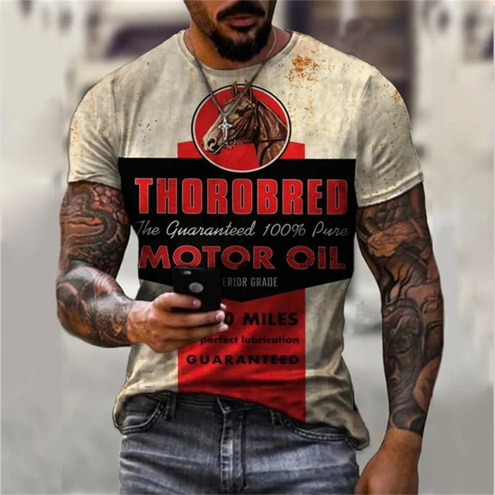 T-Shirt Uomo Manica Corta Corsa Maglietta Camicia Maglia Moto