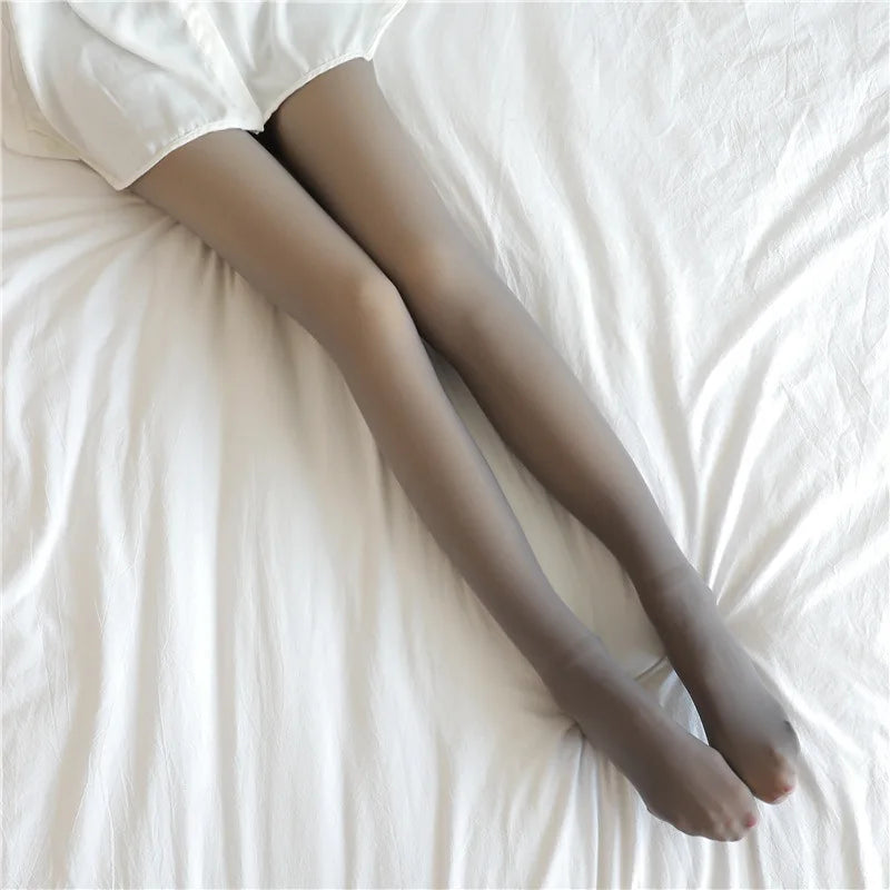 Frauen Winter Warm Thermo Hose Innenfleece Strumpfhose Blickdicht Hosen Leggins