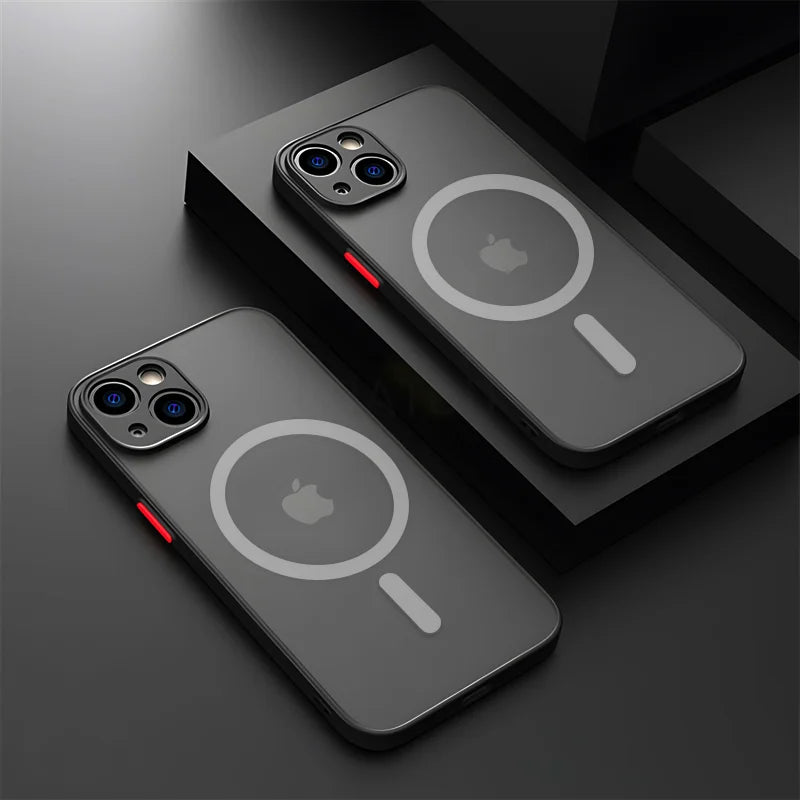 Custodia Cover Magsafe cellulare per iPhone 13 14 15 16 pro max Silicone Bumper