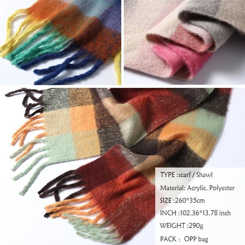 Damen Winterschal Viskose Stola Schlauchschal  Halstuch Strickschal Loop NEU