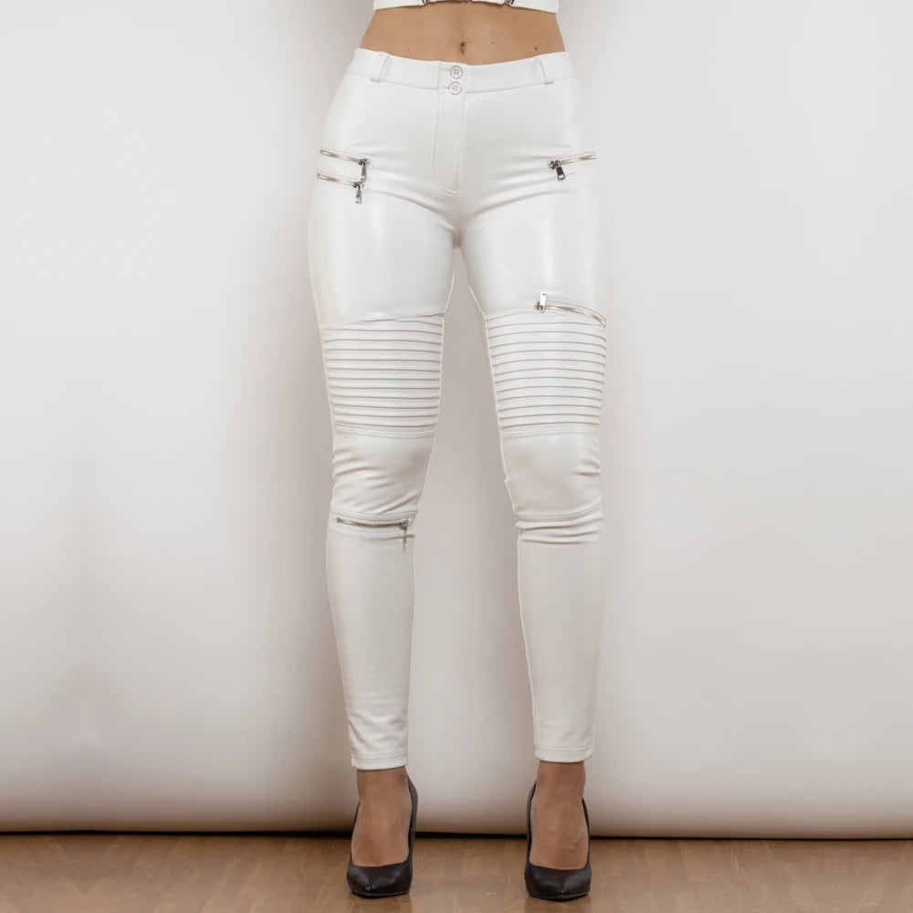 Sexy Leggins Donna Pantaloni Collant in Lattice Lucido Gothic Punk Night Club