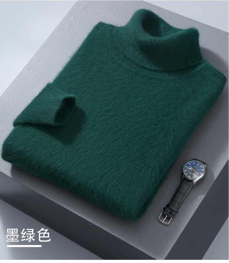 Herren Rollkragen Pullover Sweatshirt Langarm Pulli Sweater Shirt 100% Kaschmir