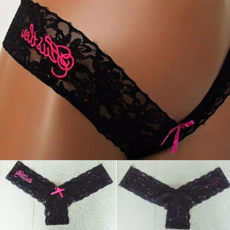 Frauen Spitze Tanga String Höschen Sexy Schlüpfer Slip Dessous Unterwäsche Panty