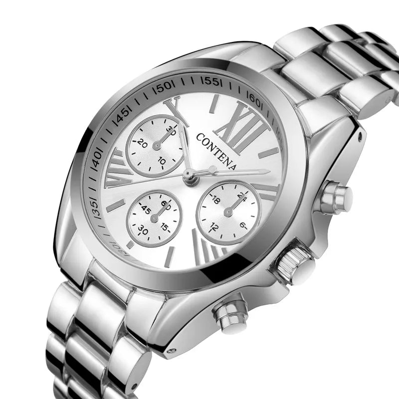 Damen Armbanduhr Fashion Luxus Quartz Armband Uhr Chronograph Business Schmuck