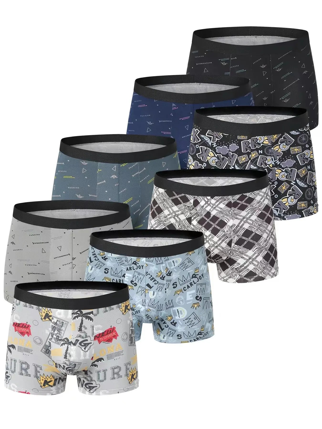 4er Pack Herren Boxershorts Unterhosen Basic Unterwäsche Boxer Shorts