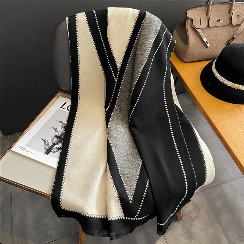 Damen Winterschal Viskose Stola Schlauchschal  Halstuch Strickschal Loop NEU