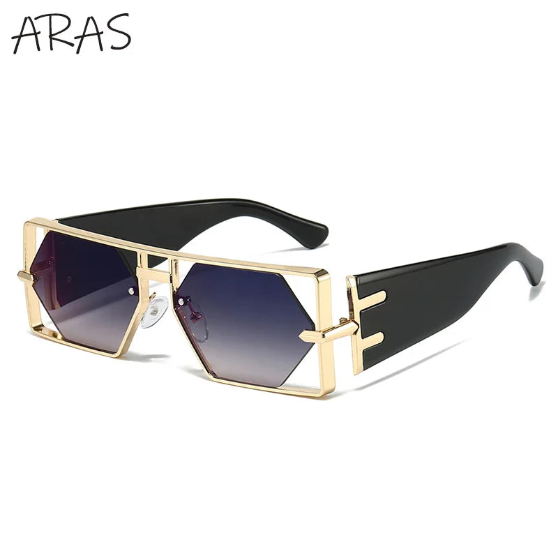 Designer Luxus Brille Sonnenbrille Damen Quadratische Übergröße Gläser Vintage