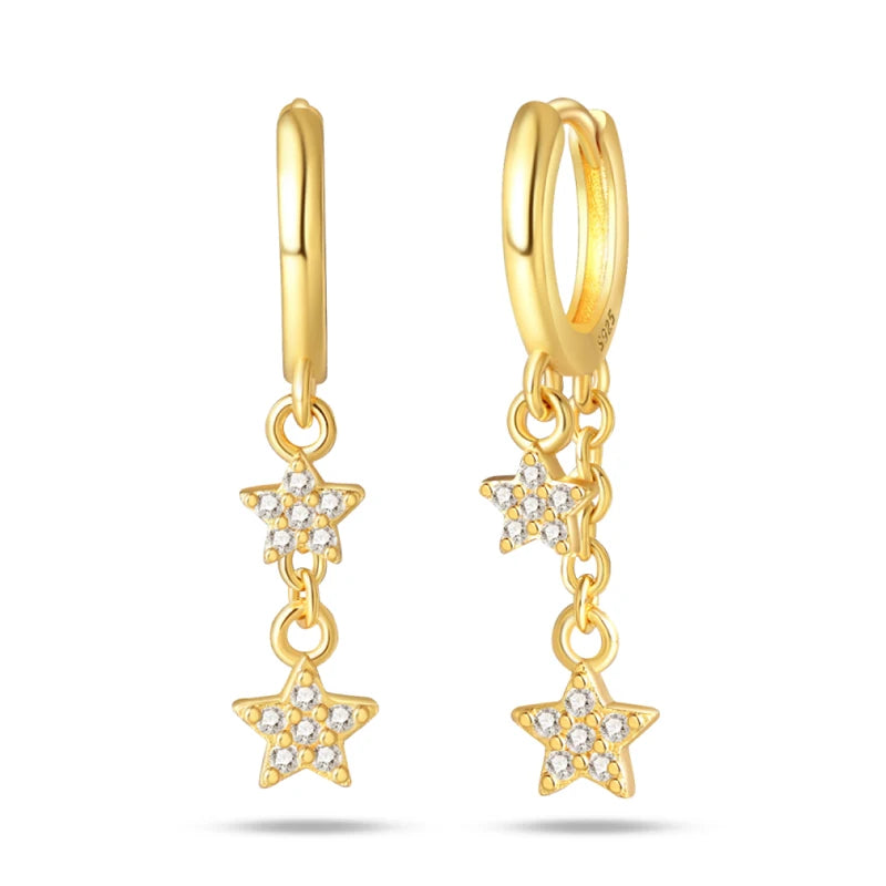 Creole Argento 925 Sterling Zirconi | Orecchini Eleganti Ipoallergenici Regalo
