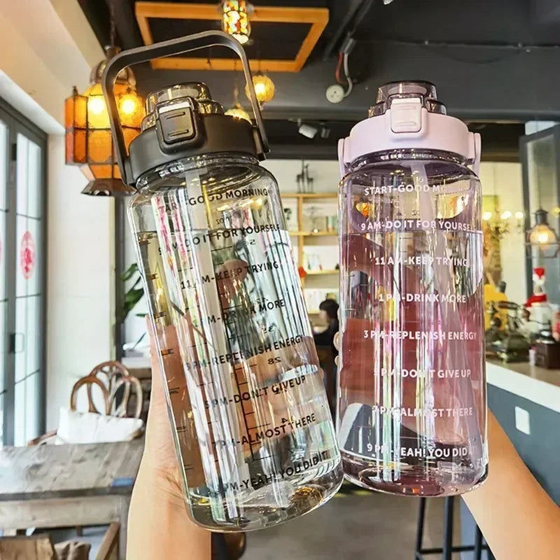 2L Trinkflasche Sportflasche Tritan Wasserflasche Getränkeflasche BPA-frei