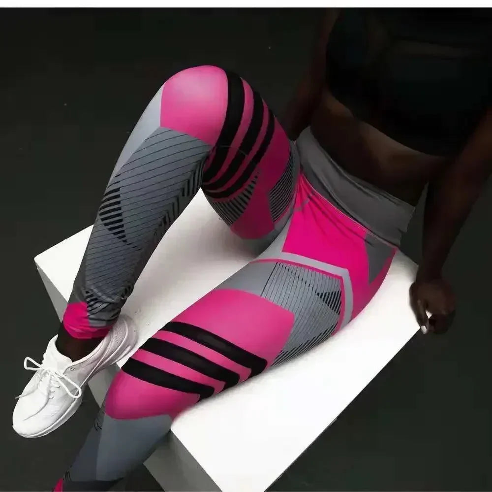 Yoga Leggings Push Up Damen Sport Hose Fitness Gym Stretch Leggins Jogginghose