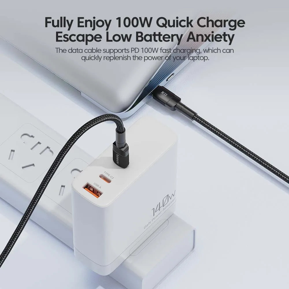 USB C Schnell Ladekabel 2m 3m 100W Datenkabel Für iPhone Samsung Kabel 100W