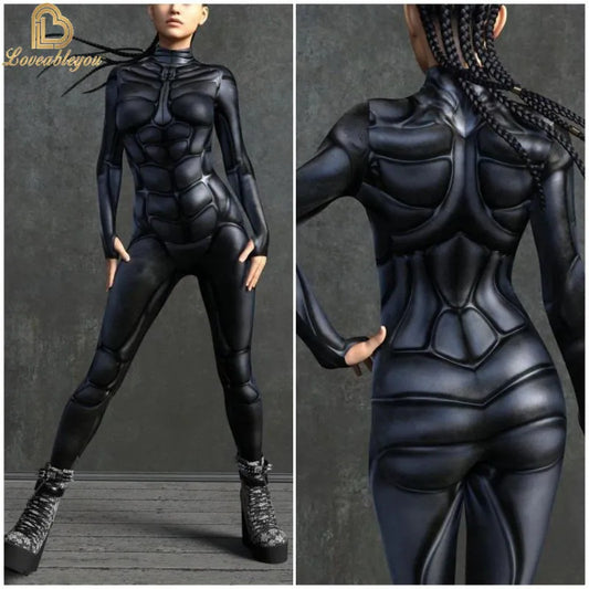 Damen Futuristisches Party Kostüm Overall Jumpsuit Streetwear 3D Print Strampler