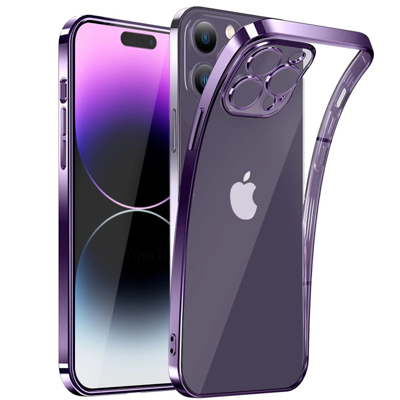 Klare Hülle IPhone 8 11 12 Pro Max Handy Case Tasche Cove Schutzhülle Silikon