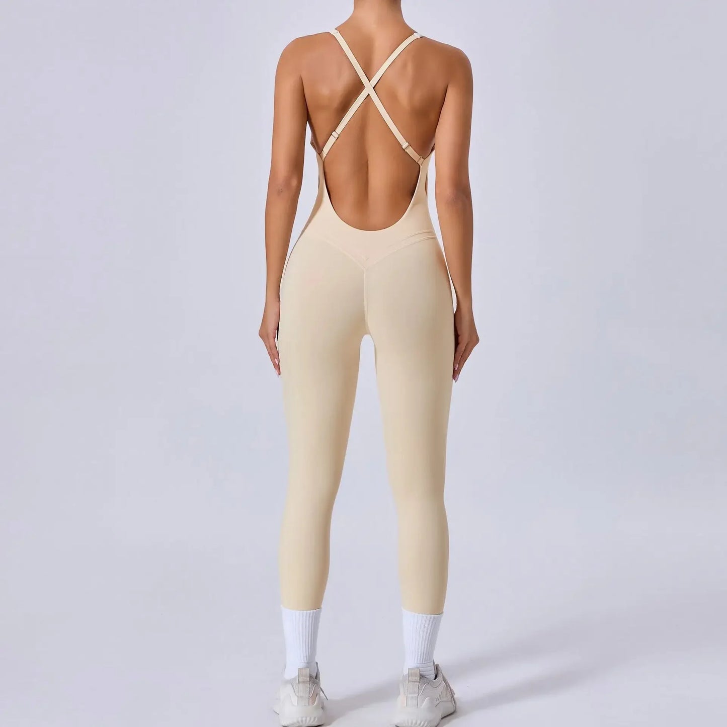 Tuta intera Sportiva Donna Rompers Pantaloni Yoga Palestra Sexy Jumpsuit Tutina