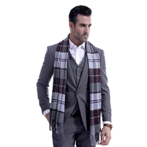 Herren Schal Winterschal Stola Schlauchschal Halstuch Wollschal Strickschal Loop