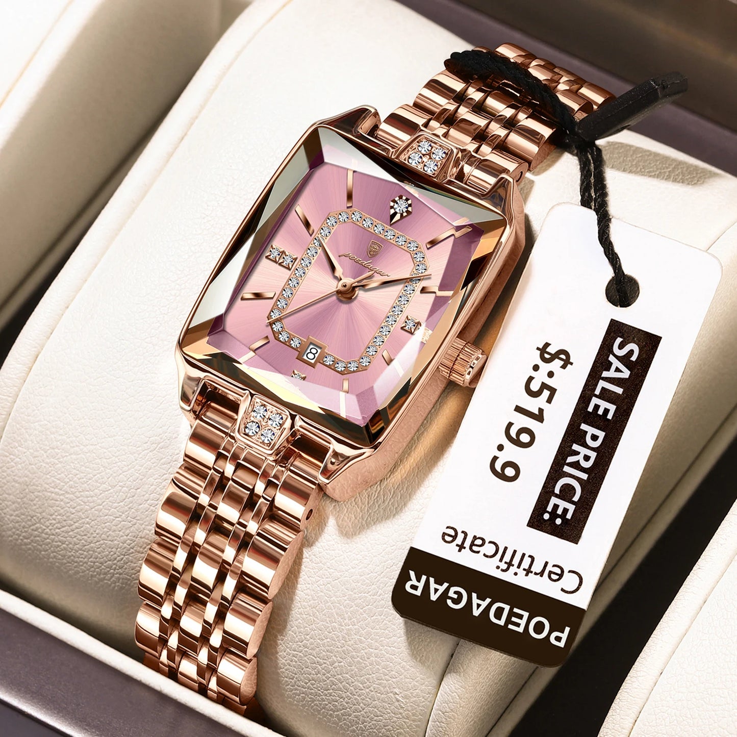 Orologio da Polso Donna Quarzo Quadrante Acciaio Inossidabile Classico Elegante