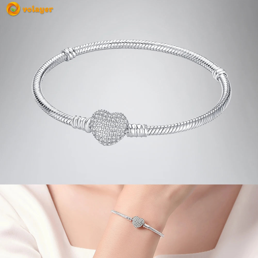 Bettelarmband Sammelarmband aus 925er Silber Sterlingsilber Charms Armband Damen