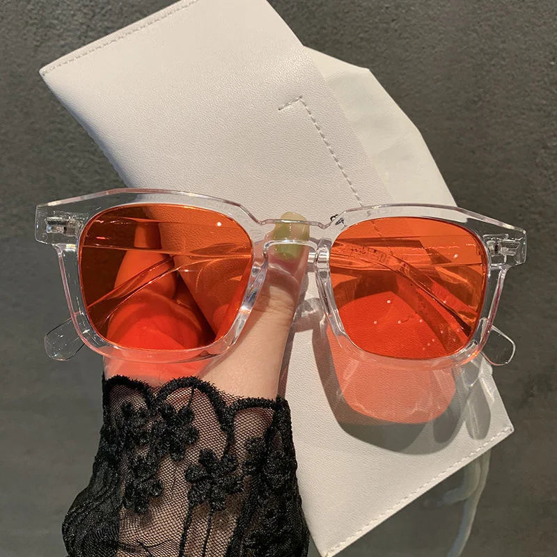 Damen Sonnenbrille Designer Luxus Brille Quadratische Übergröße Gläser Vintage