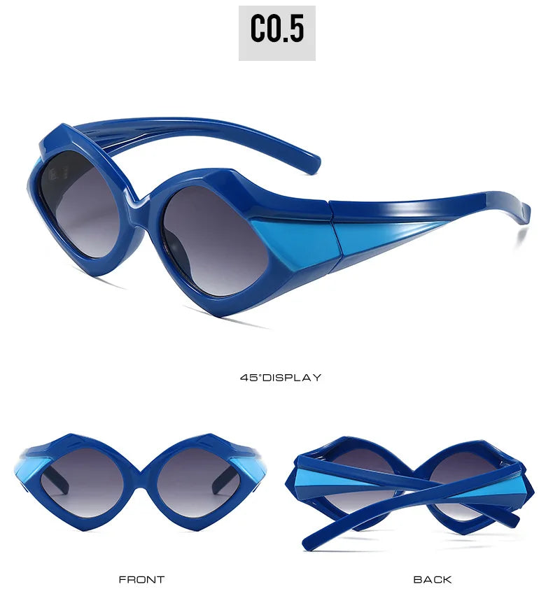 Occhiali da sole ovali oversize per donna e uomo Fotocromatici Polarizzati UV400