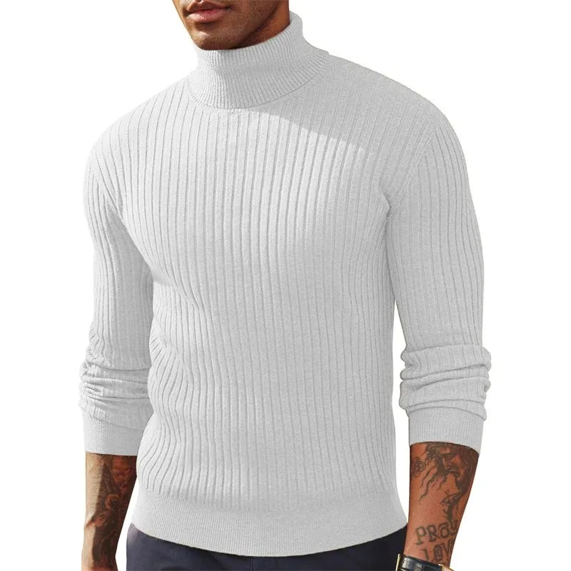 Herren Rollkragen Pullover Sweatshirt Leichter Pulli Sweater Shirt Langarmshirt