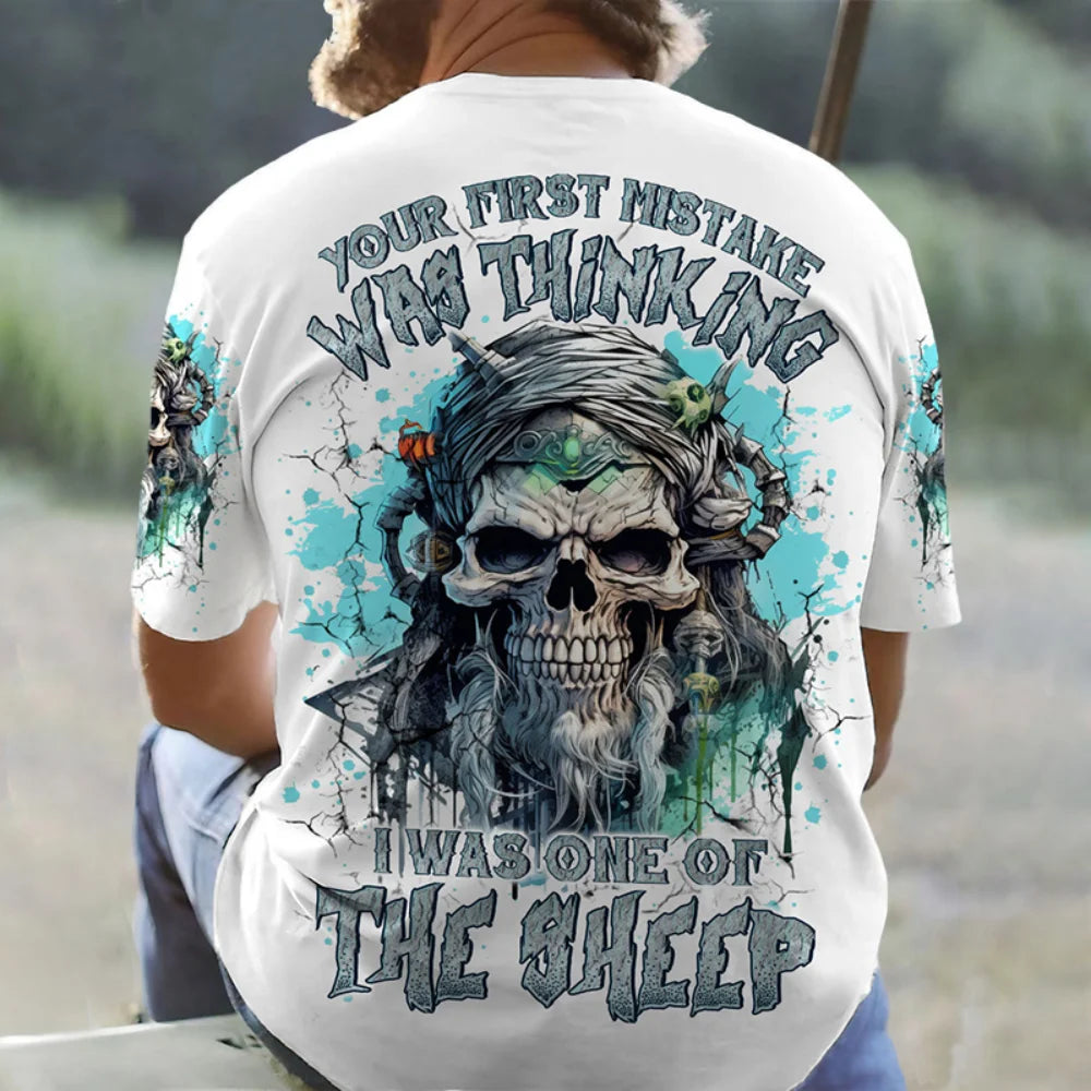 Fashion Herren Horror Skull T-Shirt Rundhals Unisex Sommer Streetwear Tank Top