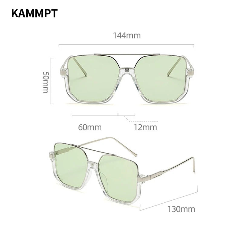 Damen Sonnenbrille Designer Luxus Brille Quadratische Übergröße Gläser Vintage