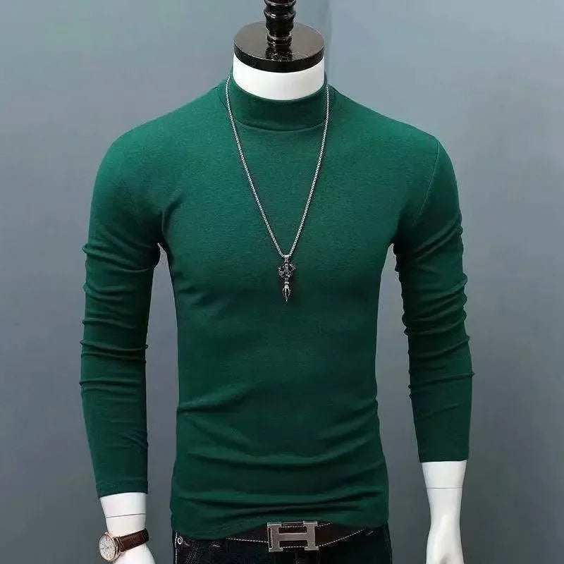 Herren Rollkragen Pullover Sweatshirt Leichter Pulli Sweater Shirt Langarmshirt
